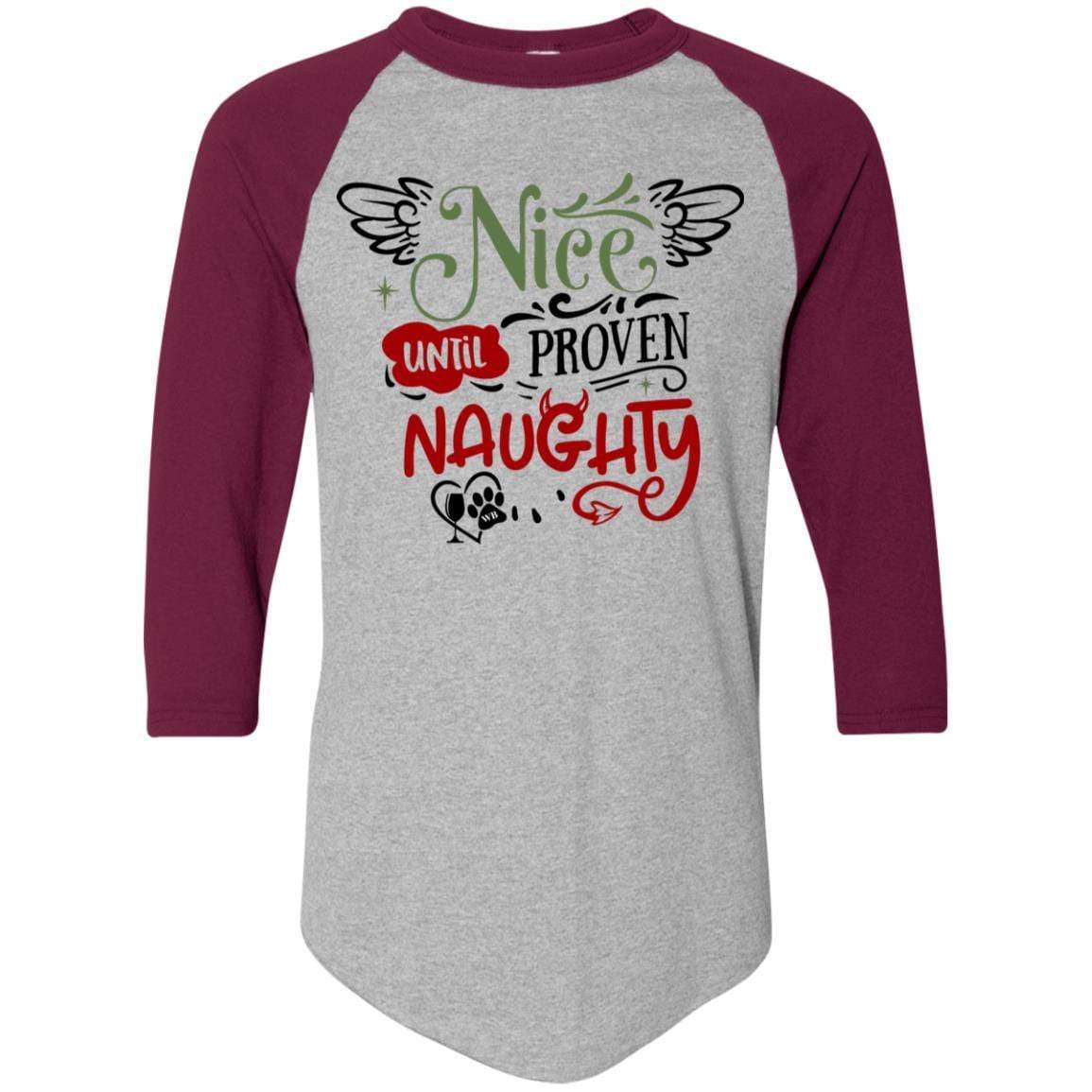 T-Shirts Athletic Heather/Maroon / S WineyBitches.Co Colorblock Raglan Jersey WineyBitchesCo