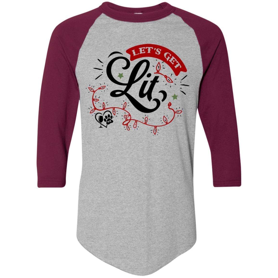 T-Shirts Athletic Heather/Maroon / S WineyBitches.Co Colorblock Raglan Jersey WineyBitchesCo