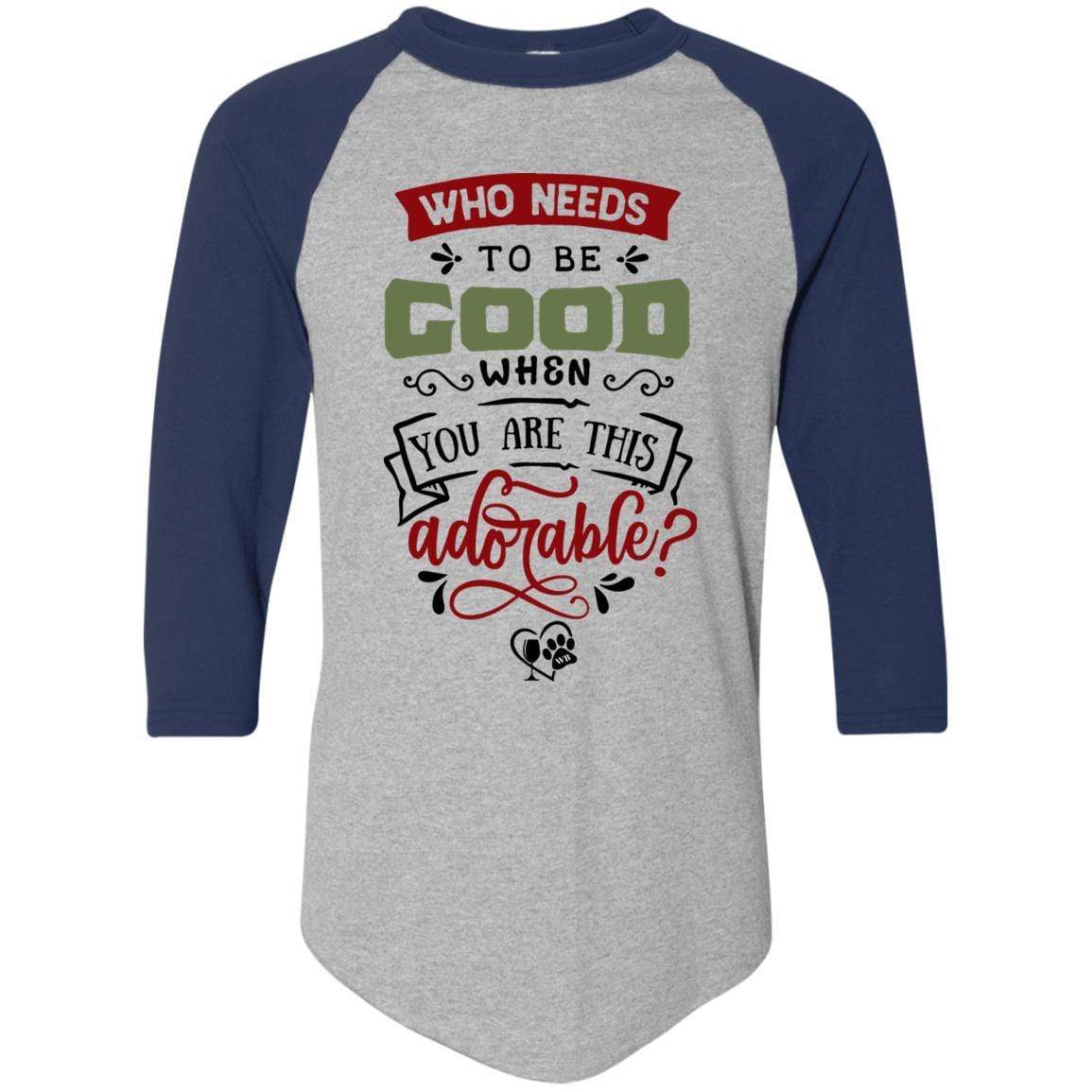 T-Shirts Athletic Heather/Navy / S WineyBitches.Co Colorblock Raglan Jersey WineyBitchesCo