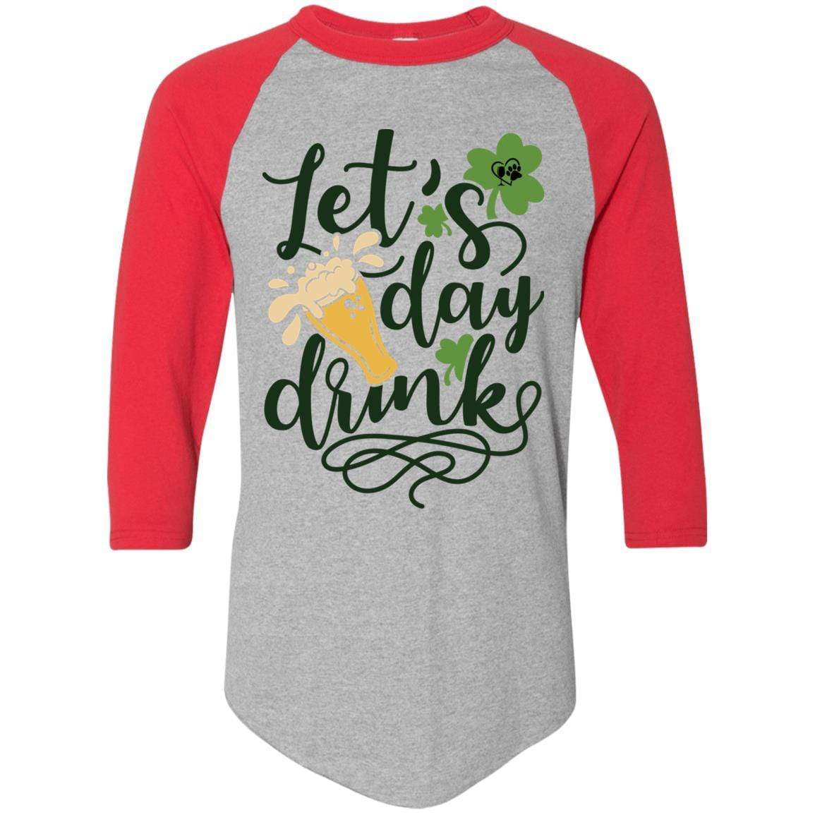 T-Shirts Athletic Heather/Red / S Winey Bitches Co Colorblock Raglan Jersey WineyBitchesCo