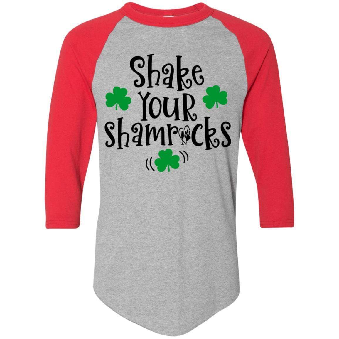 T-Shirts Athletic Heather/Red / S Winey Bitches Co Colorblock Raglan Jersey WineyBitchesCo