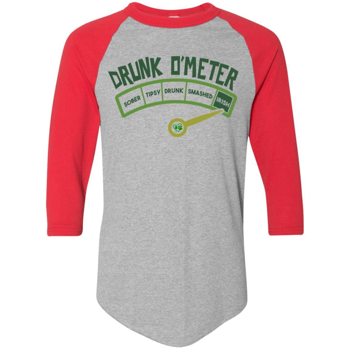 T-Shirts Athletic Heather/Red / S Winey Bitches Co Colorblock Raglan Jersey WineyBitchesCo