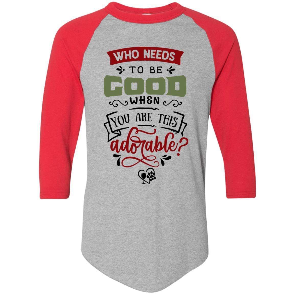 T-Shirts Athletic Heather/Red / S WineyBitches.Co Colorblock Raglan Jersey WineyBitchesCo