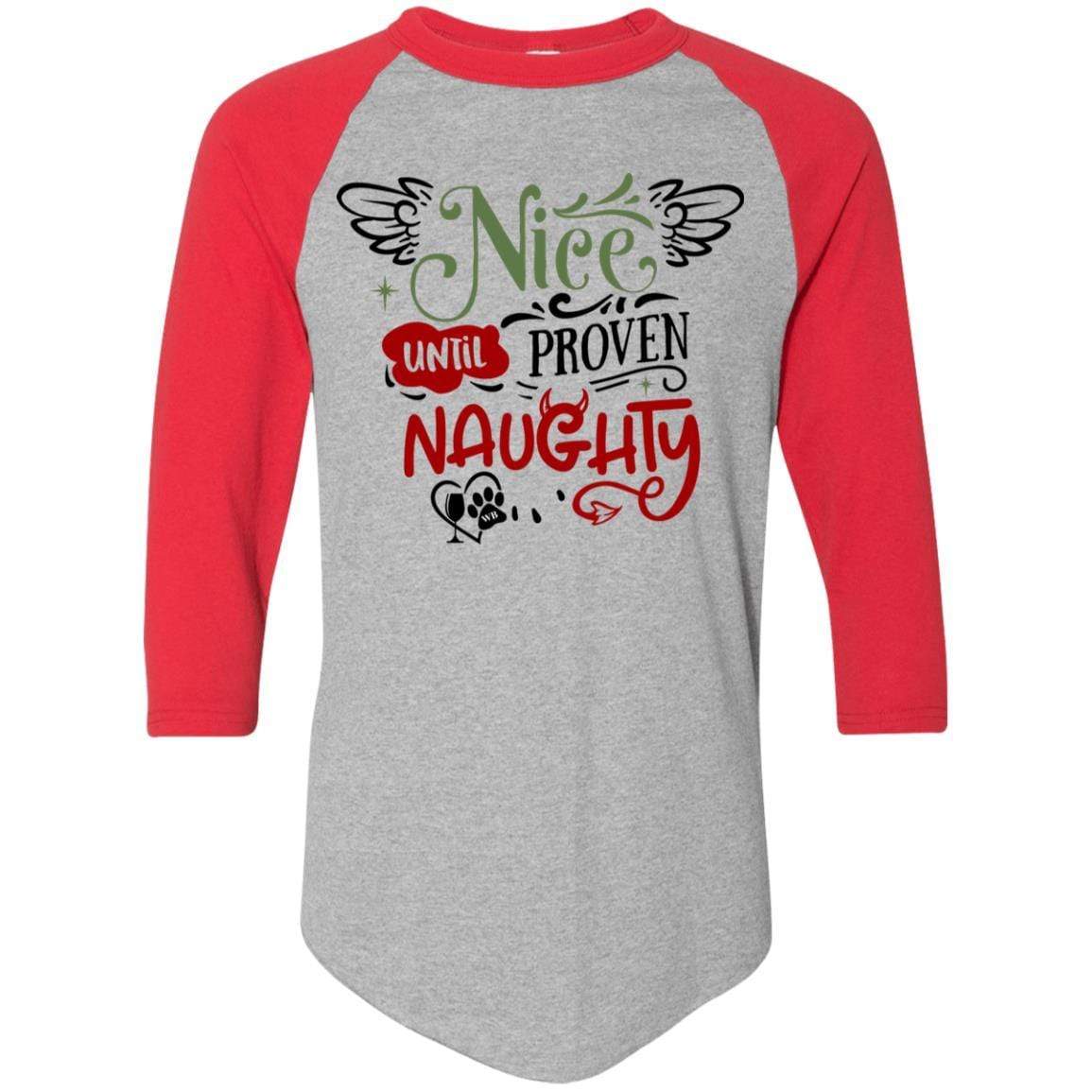T-Shirts Athletic Heather/Red / S WineyBitches.Co Colorblock Raglan Jersey WineyBitchesCo