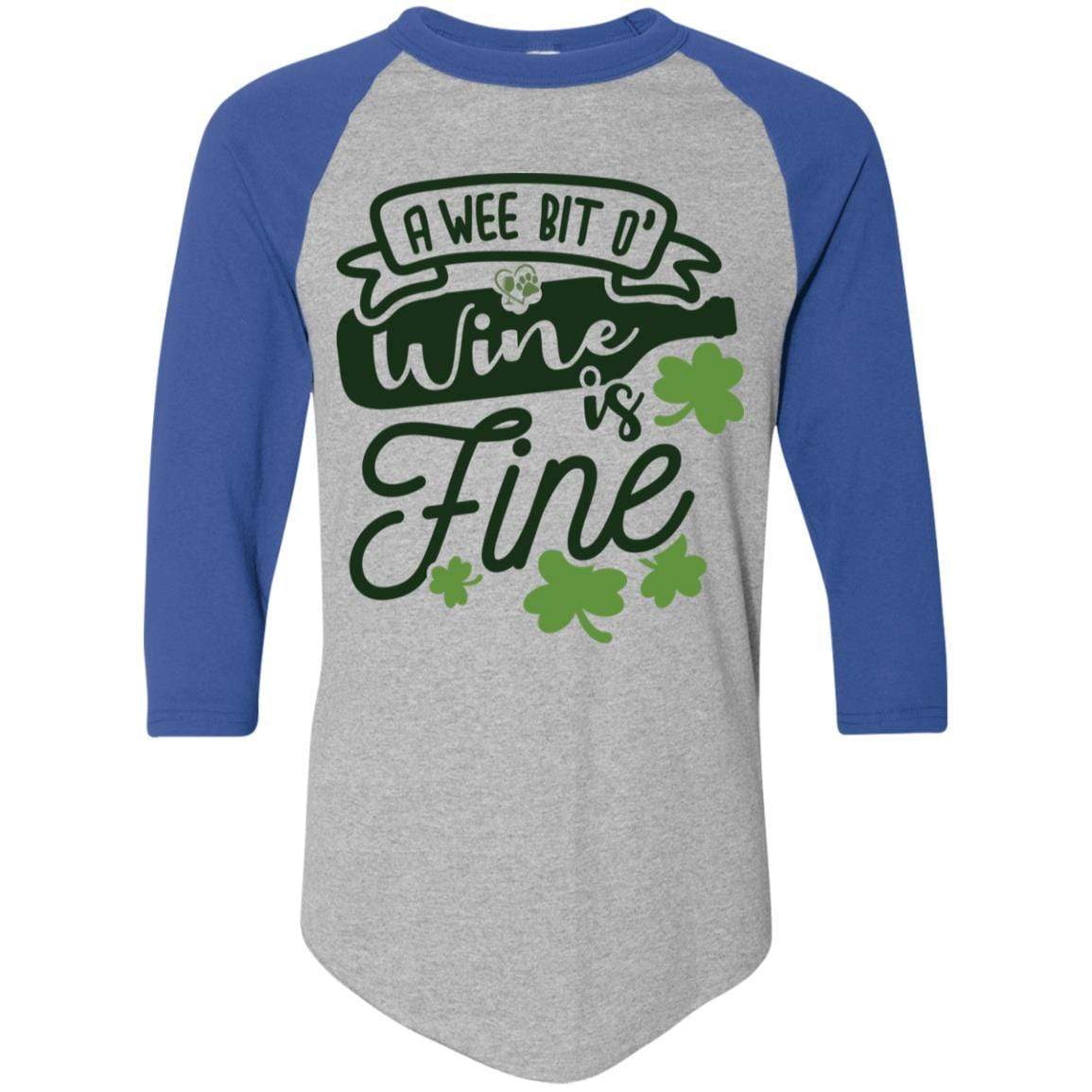 T-Shirts Athletic Heather/Royal / S Winey Bitches Co Colorblock Raglan Jersey WineyBitchesCo