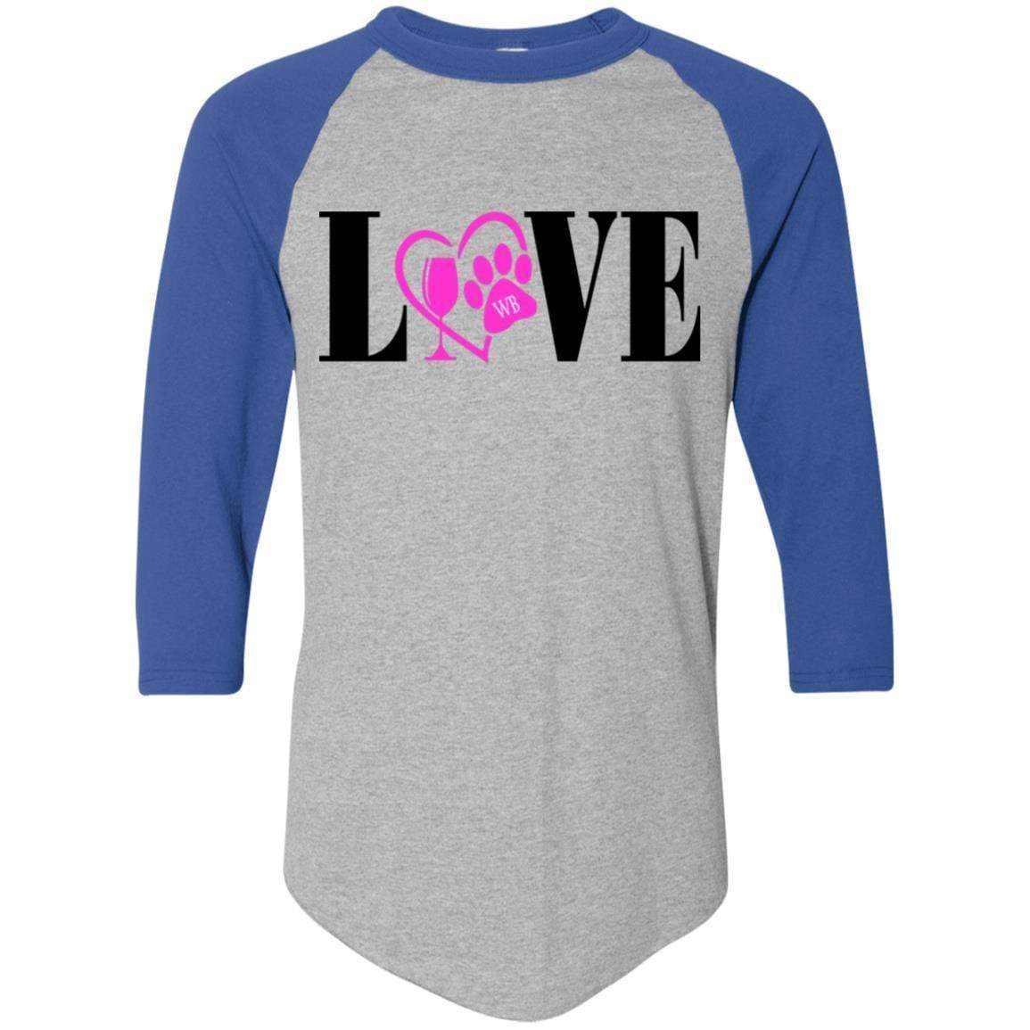 T-Shirts Athletic Heather/Royal / S WineyBitches.co Colorblock Raglan Jersey WineyBitchesCo