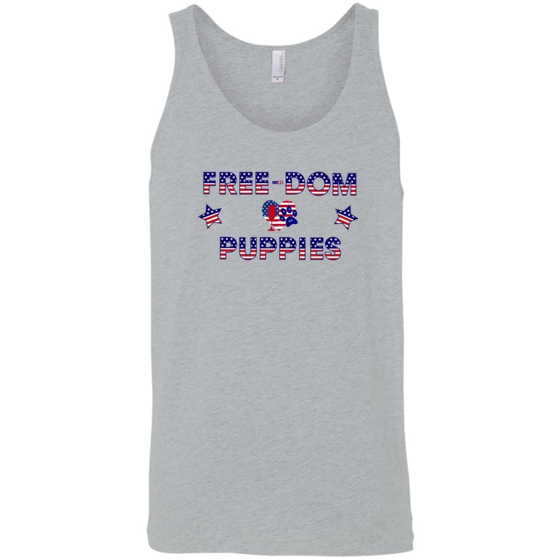 T-Shirts Athletic Heather / X-Small WineyBitches.Co Free-Dom Puppies Unisex Tank WineyBitchesCo
