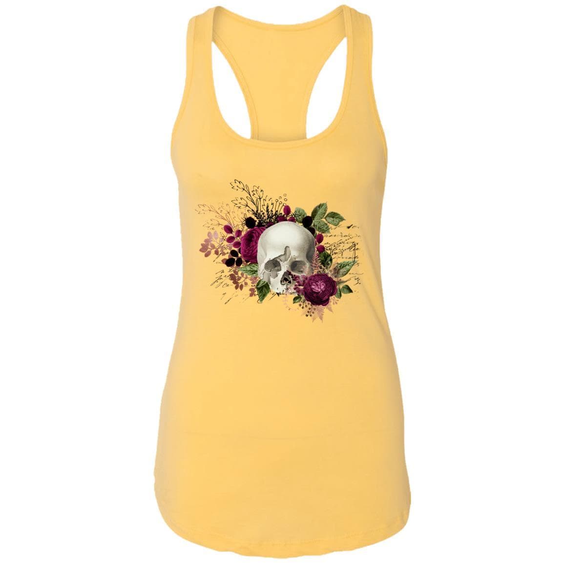 T-Shirts Banana Cream / X-Small Winey Bitches Co Skull Design #6 Ladies Ideal Racerback Tank WineyBitchesCo