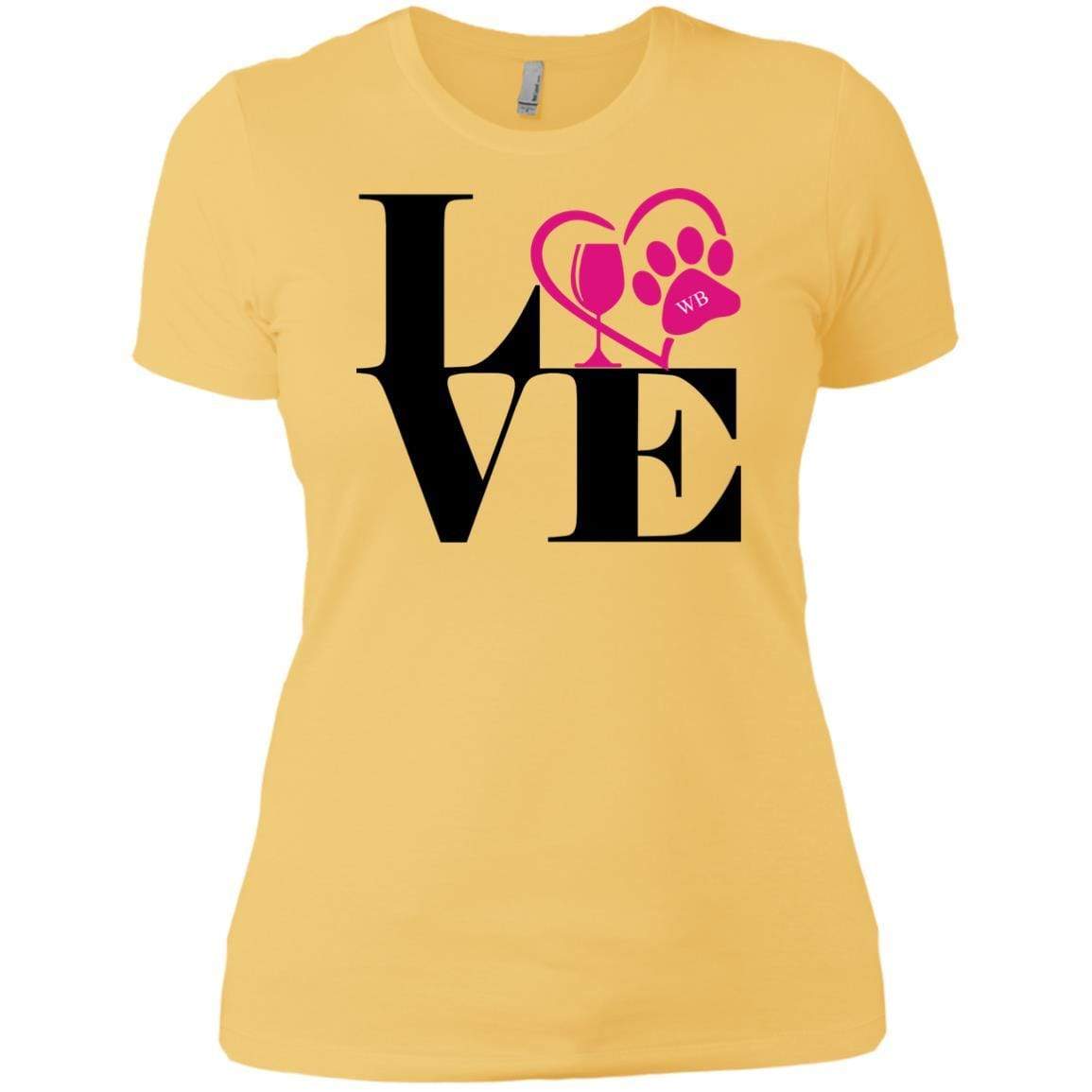 T-Shirts Banana Cream/ / X-Small WineyBitches.Co "Love Paw 2" Ladies' Boyfriend T-Shirt WineyBitchesCo