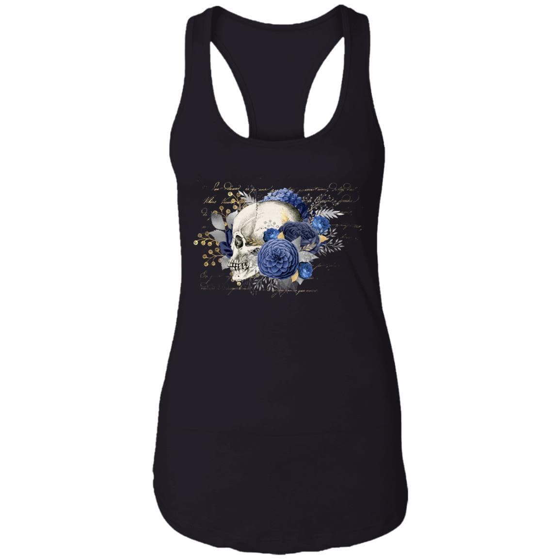 T-Shirts Black / X-Small Winey Bitches Co Skull Design #5 Ladies Ideal Racerback Tank WineyBitchesCo