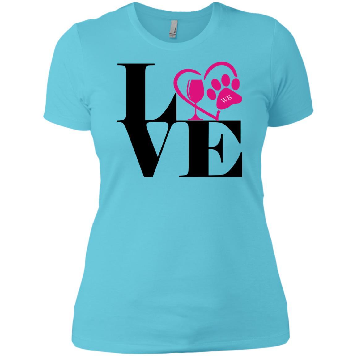 T-Shirts Cancun / X-Small WineyBitches.Co "Love Paw 2" Ladies' Boyfriend T-Shirt WineyBitchesCo