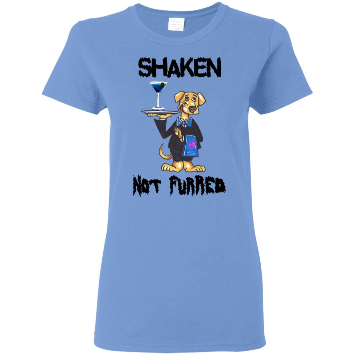 T-Shirts Carolina Blue / S WineyBitches.Co "Shaken Not Furred" Ladies' 5.3 oz. T-Shirt WineyBitchesCo