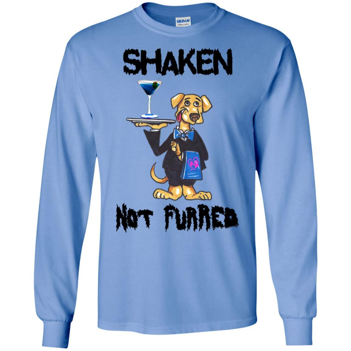 T-Shirts Carolina Blue / S WineyBitches.Co "Shaken Not Furred" LS Ultra Cotton T-Shirt WineyBitchesCo