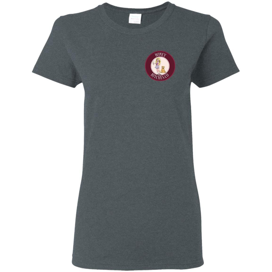 T-Shirts Dark Heather / S WineyBitches.co Hilariously Funny "Count Me In" Ladies T-Shirt for Wine & Dog Lovers WineyBitchesCo