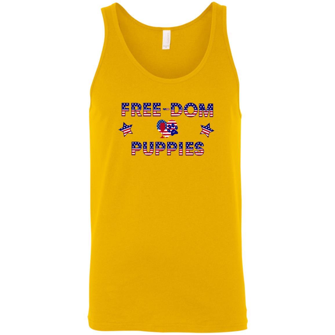 T-Shirts Gold / X-Small WineyBitches.Co Free-Dom Puppies Unisex Tank WineyBitchesCo