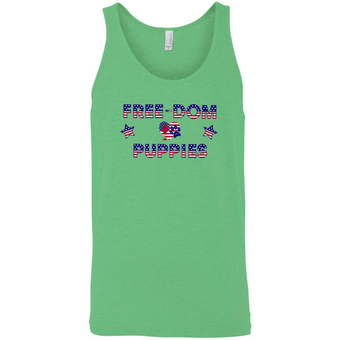 T-Shirts Green Triblend / / X-Small WineyBitches.Co Free-Dom Puppies Unisex Tank WineyBitchesCo