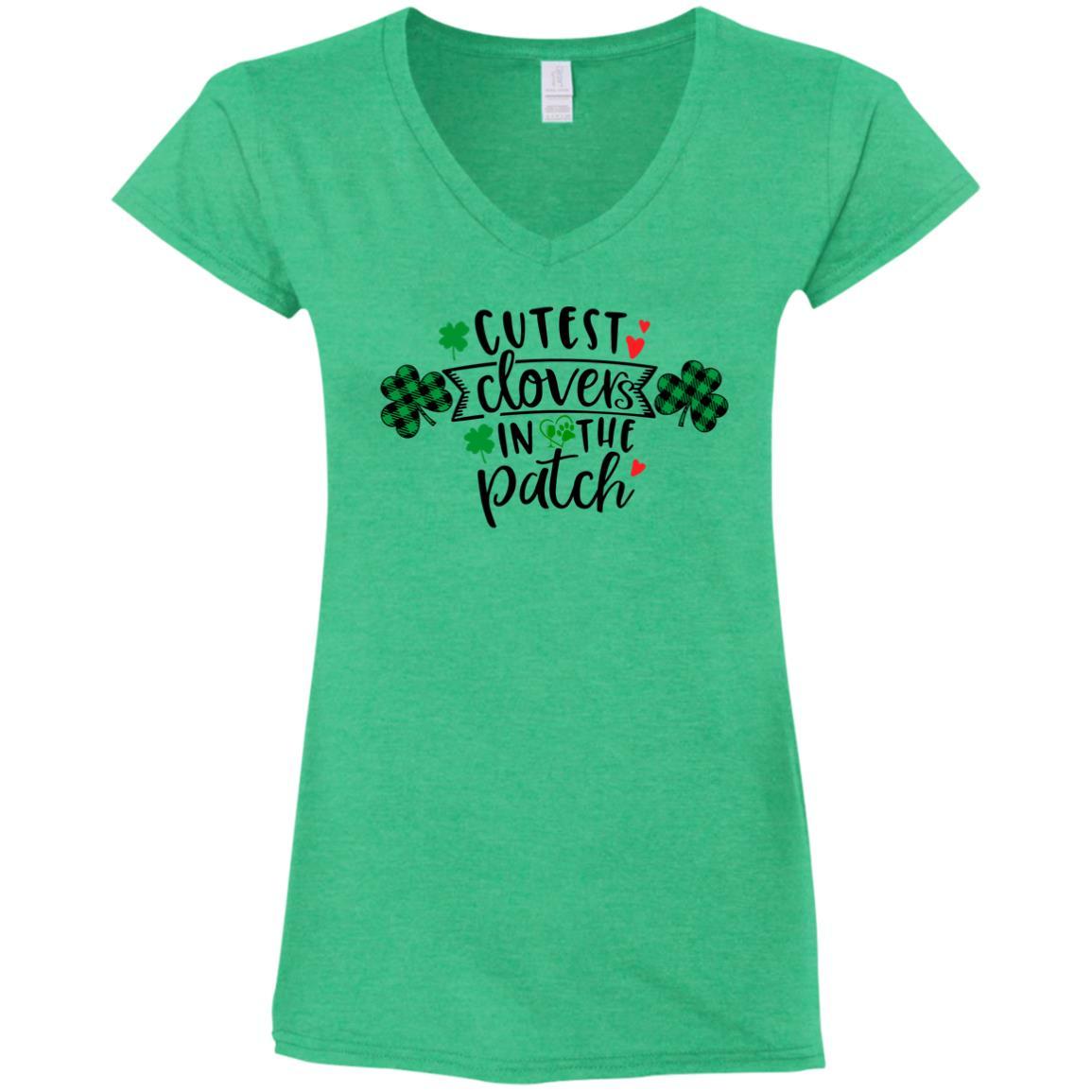T-Shirts Heather Irish Green / S Winey Bitches Co Ladies' Fitted Softstyle 4.5 oz V-Neck T-Shirt WineyBitchesCo