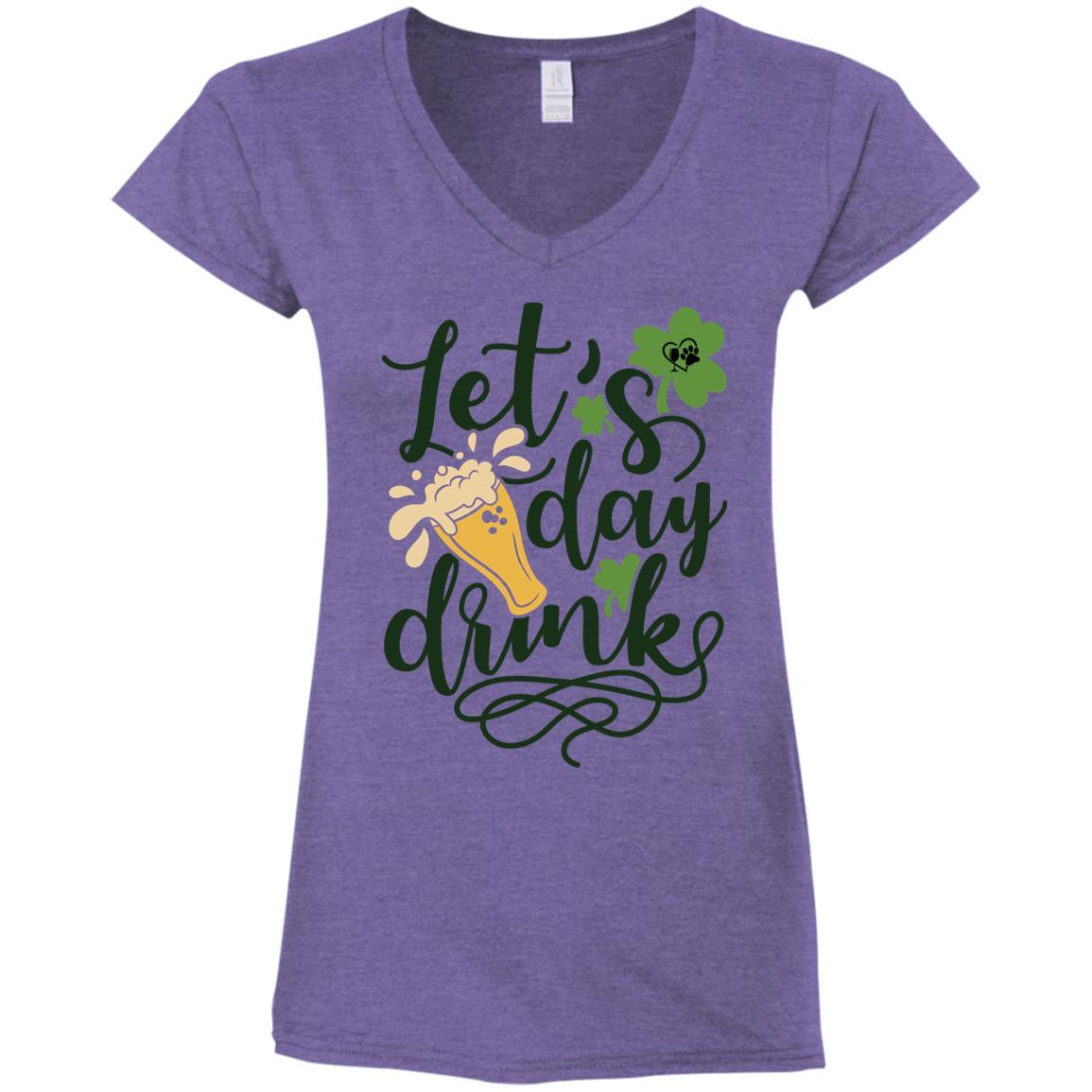 T-Shirts Heather Purple / S Winey Bitches Co Ladies' Fitted Softstyle 4.5 oz V-Neck T-Shirt WineyBitchesCo