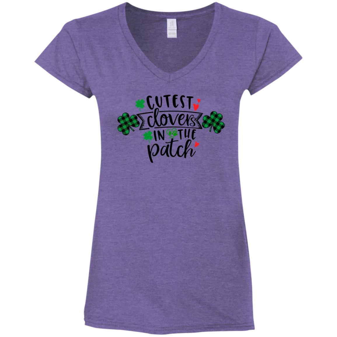 T-Shirts Heather Purple / S Winey Bitches Co Ladies' Fitted Softstyle 4.5 oz V-Neck T-Shirt WineyBitchesCo