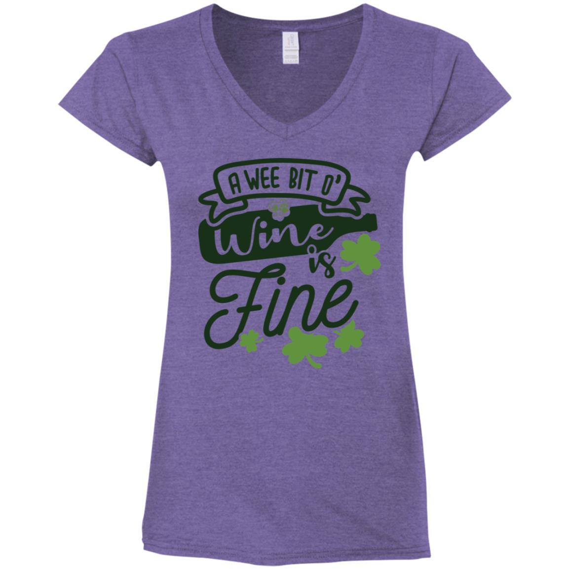 T-Shirts Heather Purple / S Winey Bitches Co Ladies' Fitted Softstyle 4.5 oz V-Neck T-Shirt WineyBitchesCo