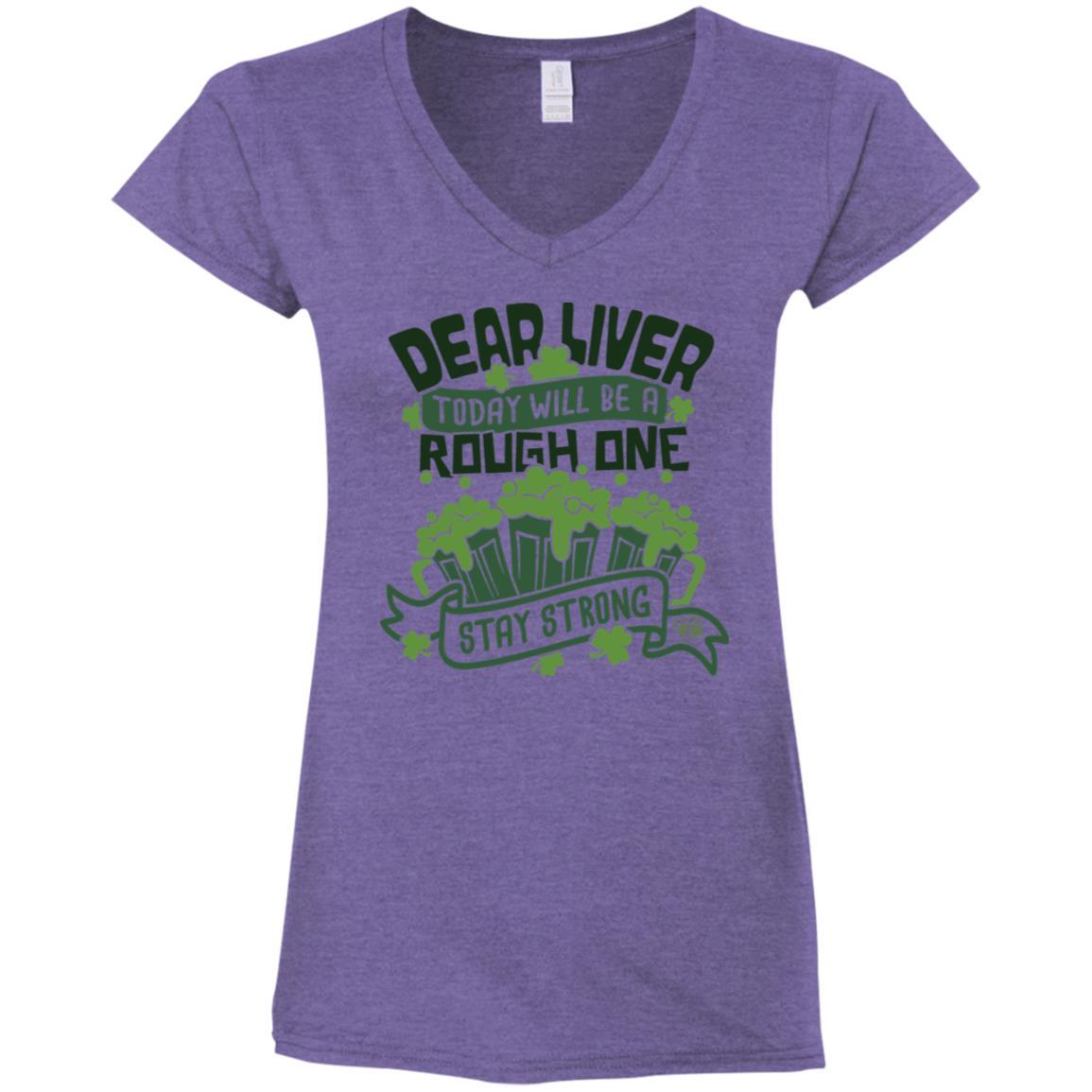 T-Shirts Heather Purple / S Winey Bitches Co Ladies' Fitted Softstyle 4.5 oz V-Neck T-Shirt WineyBitchesCo