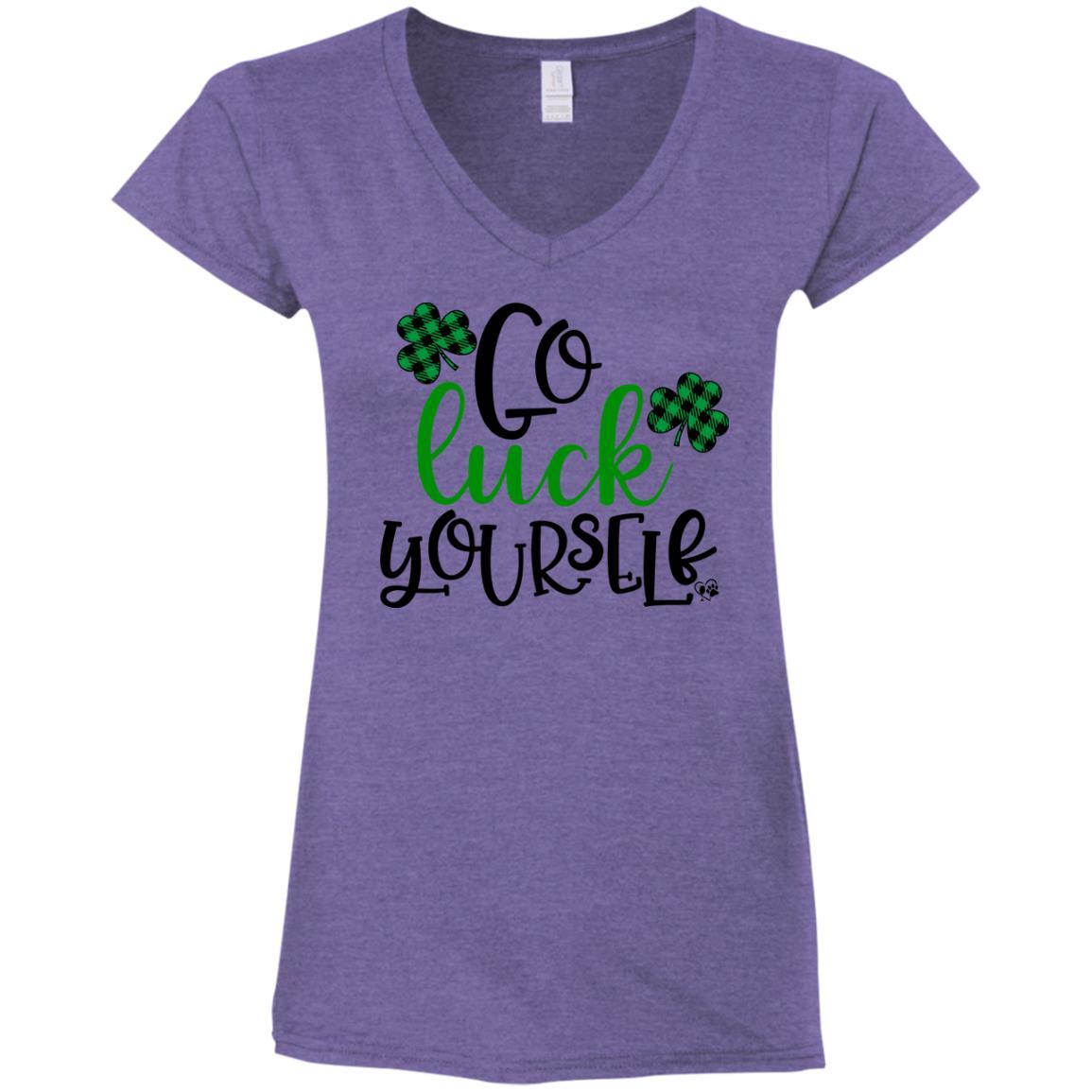 T-Shirts Heather Purple / S Winey Bitches Co Ladies' Fitted Softstyle 4.5 oz V-Neck T-Shirt WineyBitchesCo