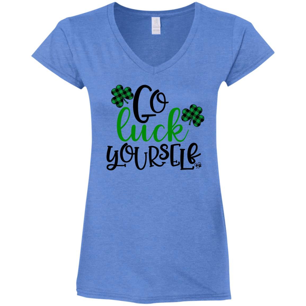 T-Shirts Heather Royal / S Winey Bitches Co Ladies' Fitted Softstyle 4.5 oz V-Neck T-Shirt WineyBitchesCo