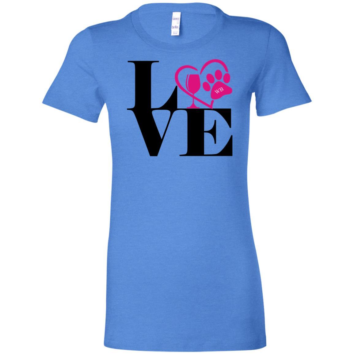 T-Shirts Heather Royal / S WineyBitches.Co "Love Paw 2" Ladies' Favorite T-Shirt WineyBitchesCo