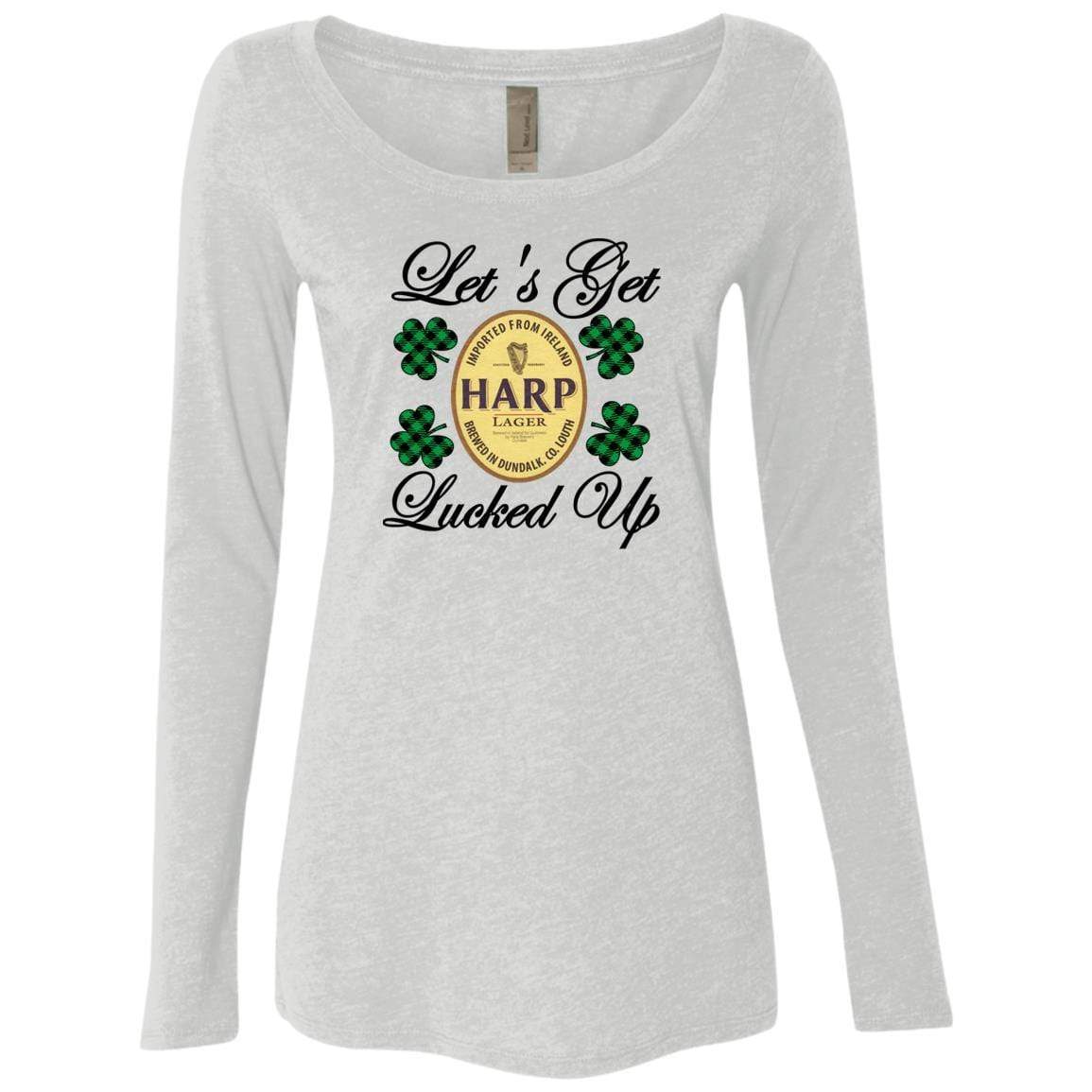 T-Shirts Heather White / S Winey Bitches Co Ladies' Triblend LS Scoop WineyBitchesCo