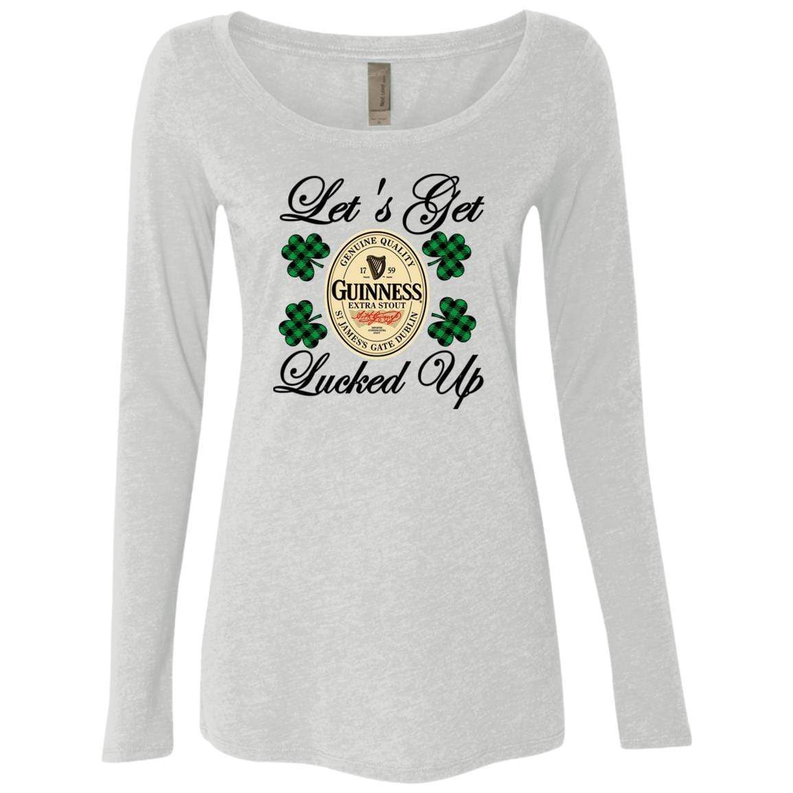 T-Shirts Heather White / S Winey Bitches Co Ladies' Triblend LS Scoop WineyBitchesCo