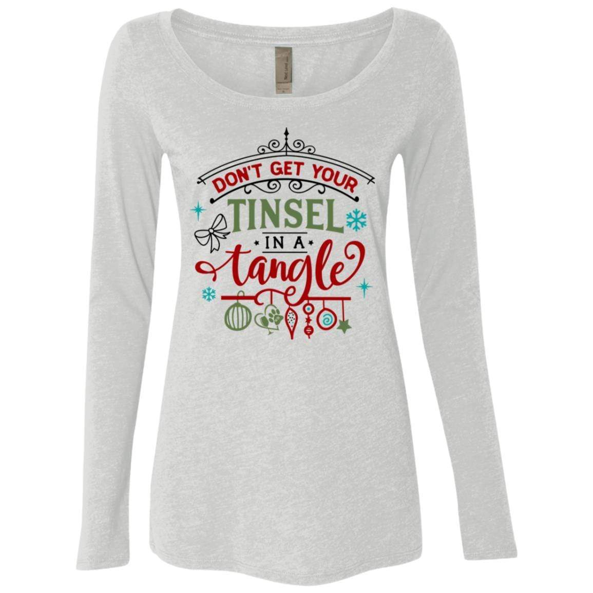 T-Shirts Heather White / S WineyBitches.Co Ladies' Triblend LS Scoop WineyBitchesCo