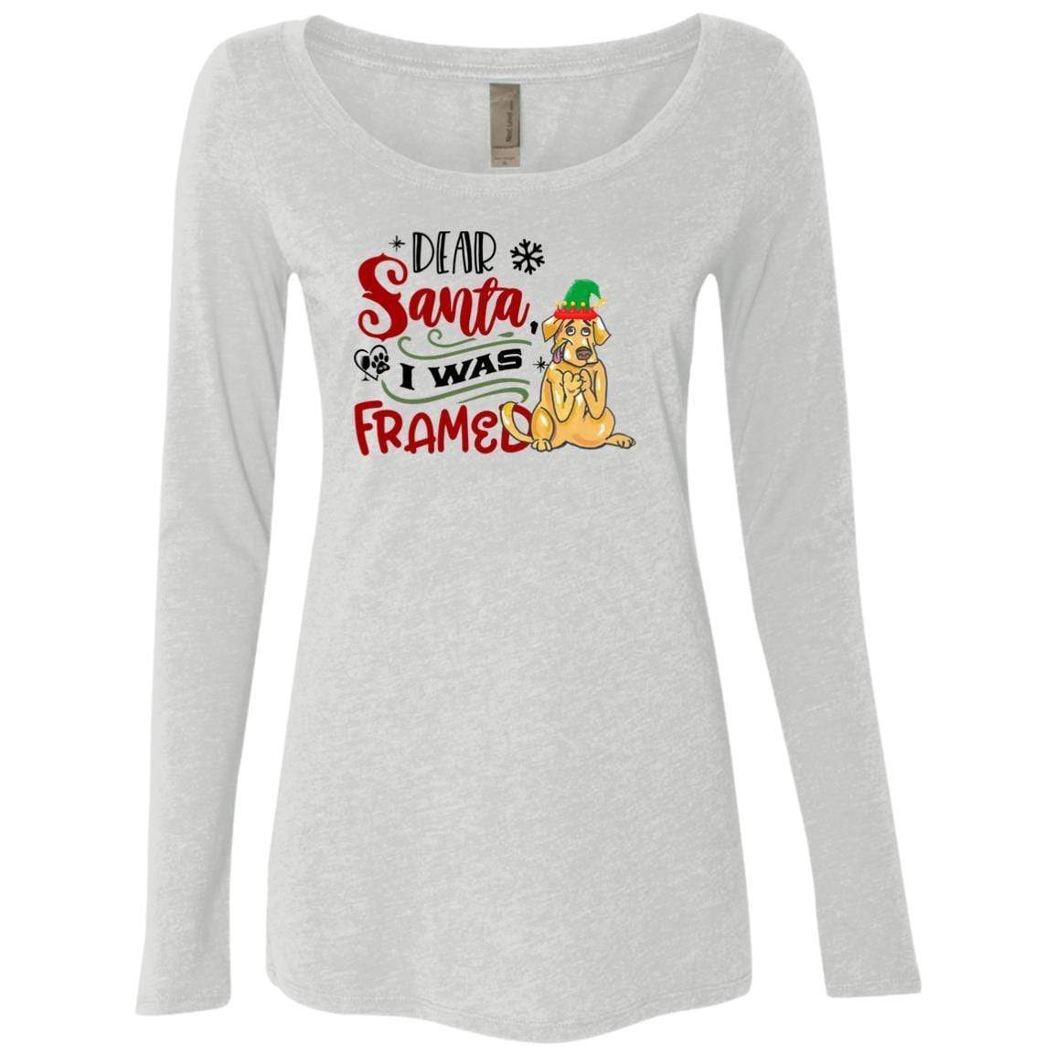 T-Shirts Heather White / S WineyBitches.Co Ladies' Triblend LS Scoop WineyBitchesCo