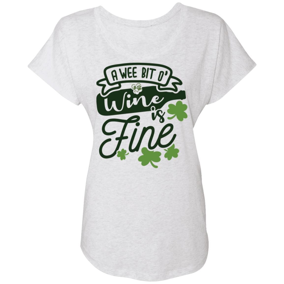 T-Shirts Heather White / X-Small Winey Bitches Co Ladies' Triblend Dolman Sleeve WineyBitchesCo