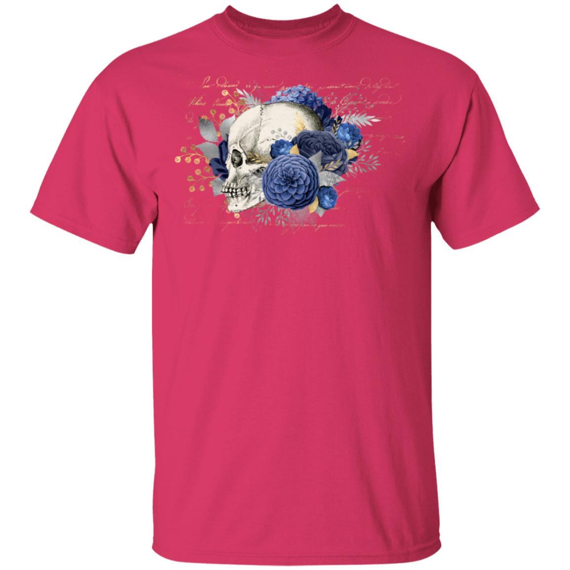T-Shirts Heliconia / S Winey Bitches Co Skull Design #5 5.3 oz. T-Shirt WineyBitchesCo