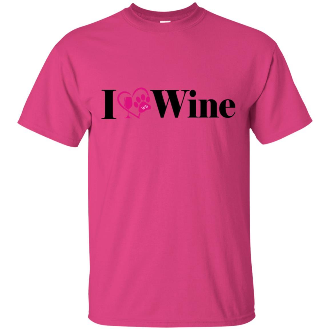 T-Shirts Heliconia / S WineyBitches.Co "I Love Wine" Ultra Cotton T-Shirt WineyBitchesCo