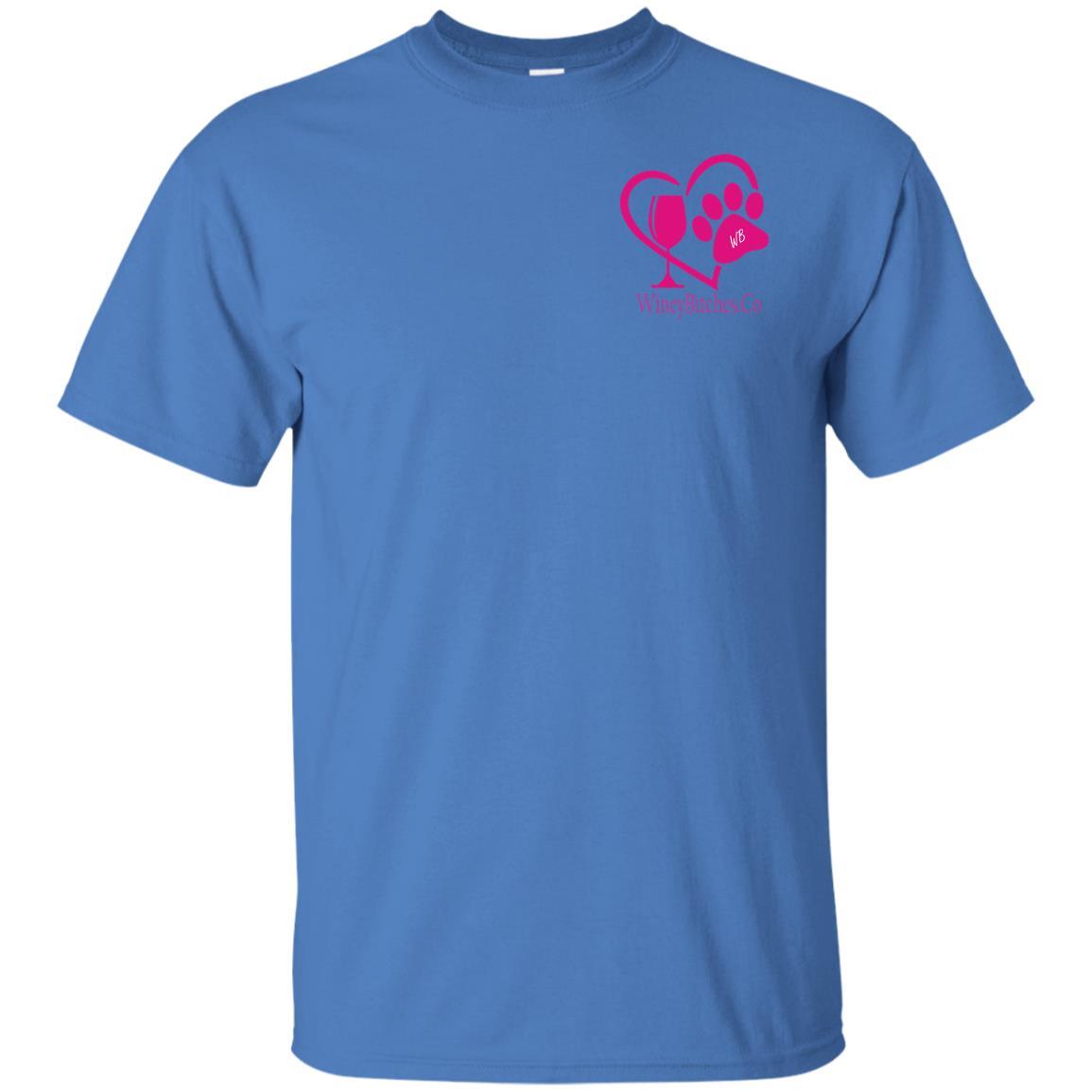 T-Shirts Iris / S WB " I Support Drink A Cup Save A Pup" Ultra Cotton T-Shirt Double graphics WineyBitchesCo