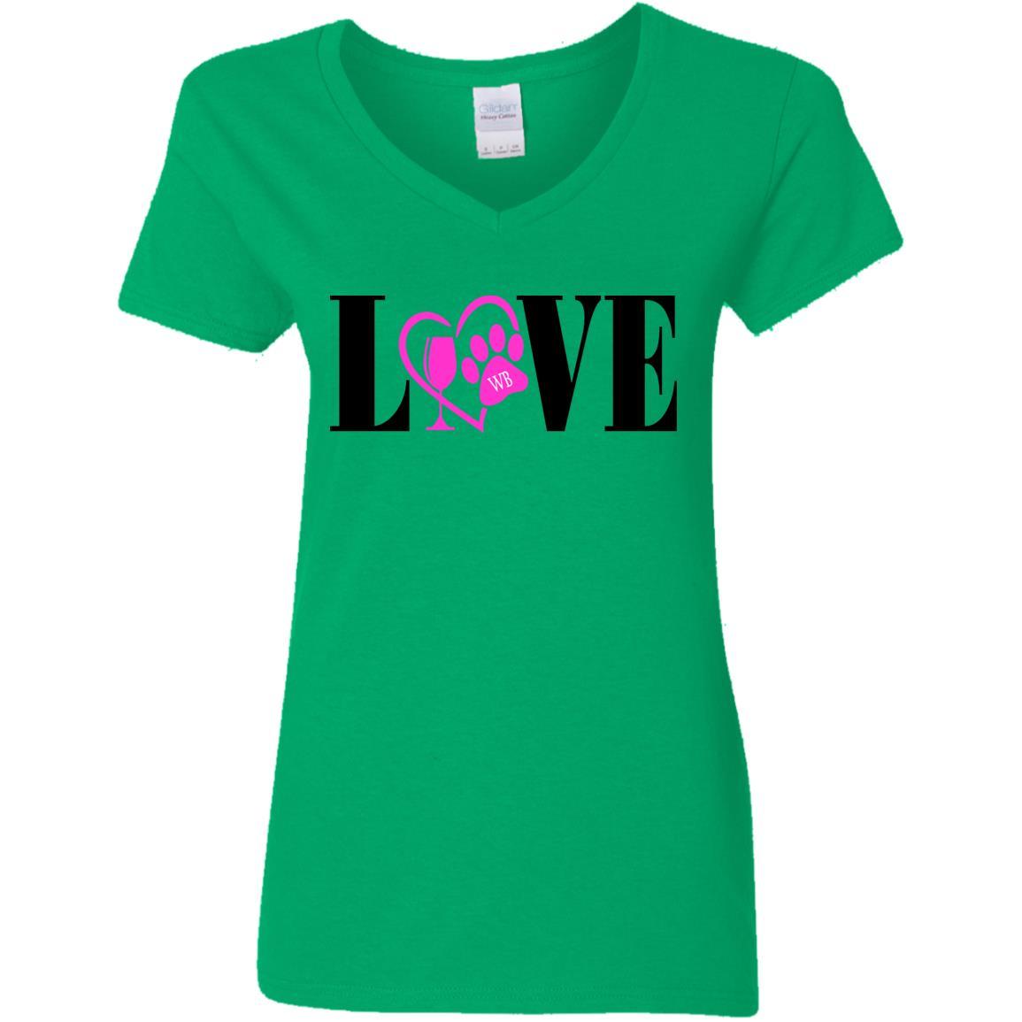 T-Shirts Irish Green / S WineyBitches.co Ladies' 5.3 oz. V-Neck T-Shirt WineyBitchesCo