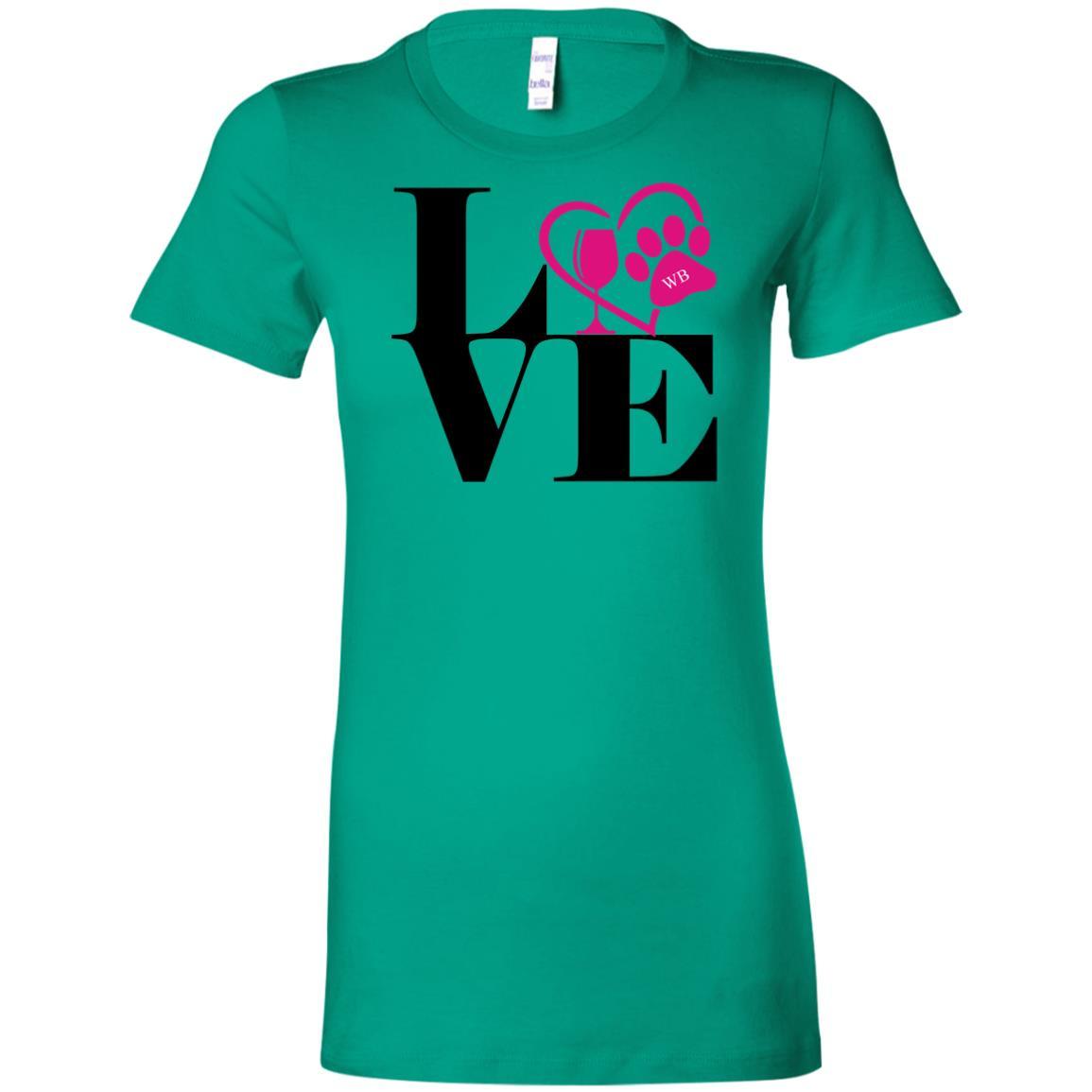 T-Shirts Kelly / S WineyBitches.Co "Love Paw 2" Ladies' Favorite T-Shirt WineyBitchesCo