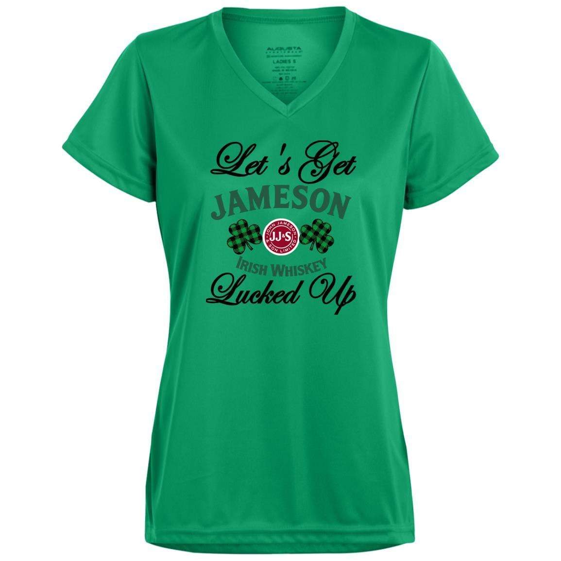 T-Shirts Kelly / X-Small Winey Bitches Co "Let's Get Lucked Up" Jameson Ladies' Wicking T-Shirt WineyBitchesCo