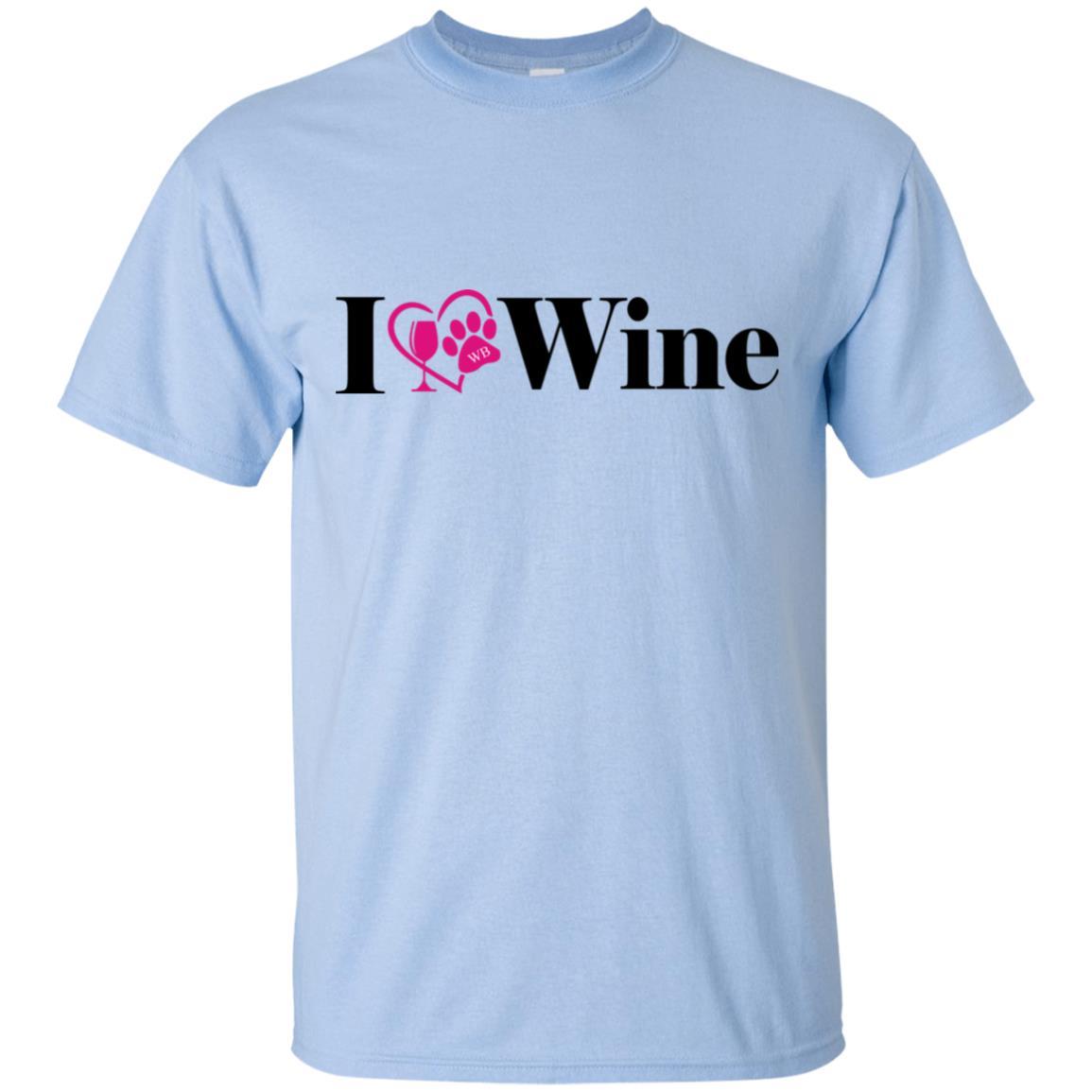 T-Shirts Light Blue / S WineyBitches.Co "I Love Wine" Ultra Cotton T-Shirt WineyBitchesCo