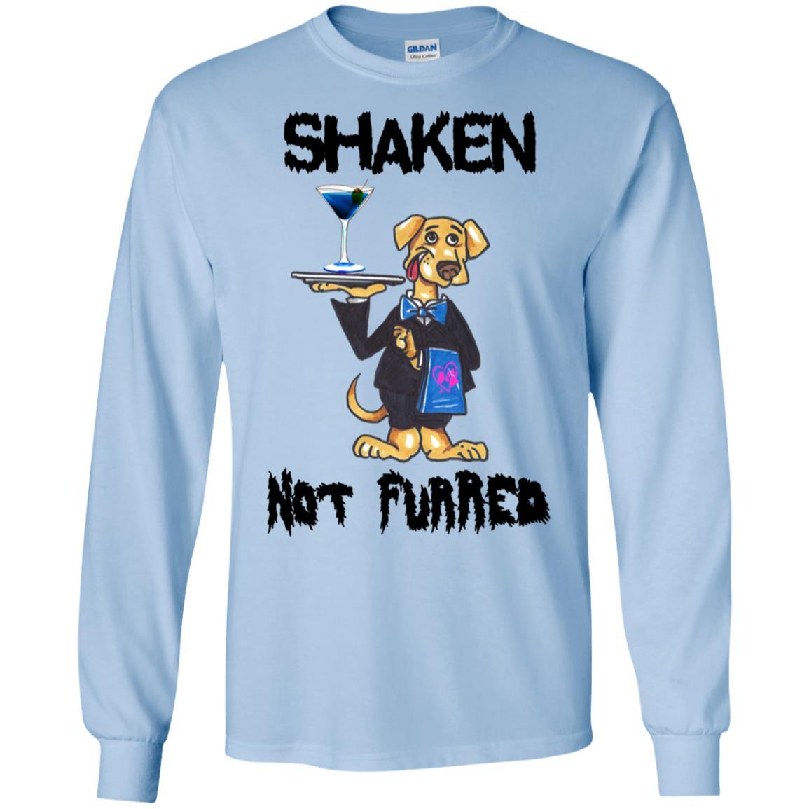 T-Shirts Light Blue / S WineyBitches.Co "Shaken Not Furred" LS Ultra Cotton T-Shirt WineyBitchesCo