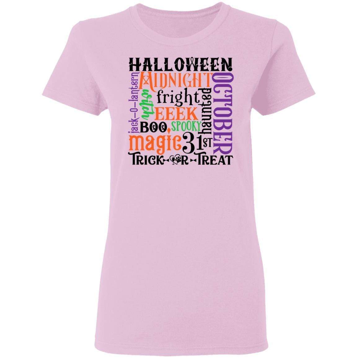 T-Shirts Light Pink / S Winey Bitches Co "Halloween Word Jumble" Ladies' 5.3 oz. T-Shirt WineyBitchesCo