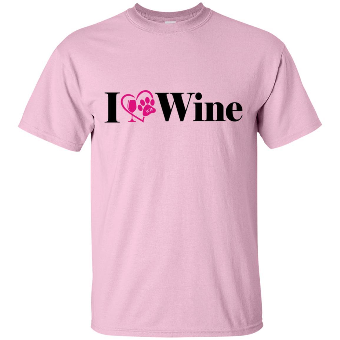 T-Shirts Light Pink / S WineyBitches.Co "I Love Wine" Ultra Cotton T-Shirt WineyBitchesCo