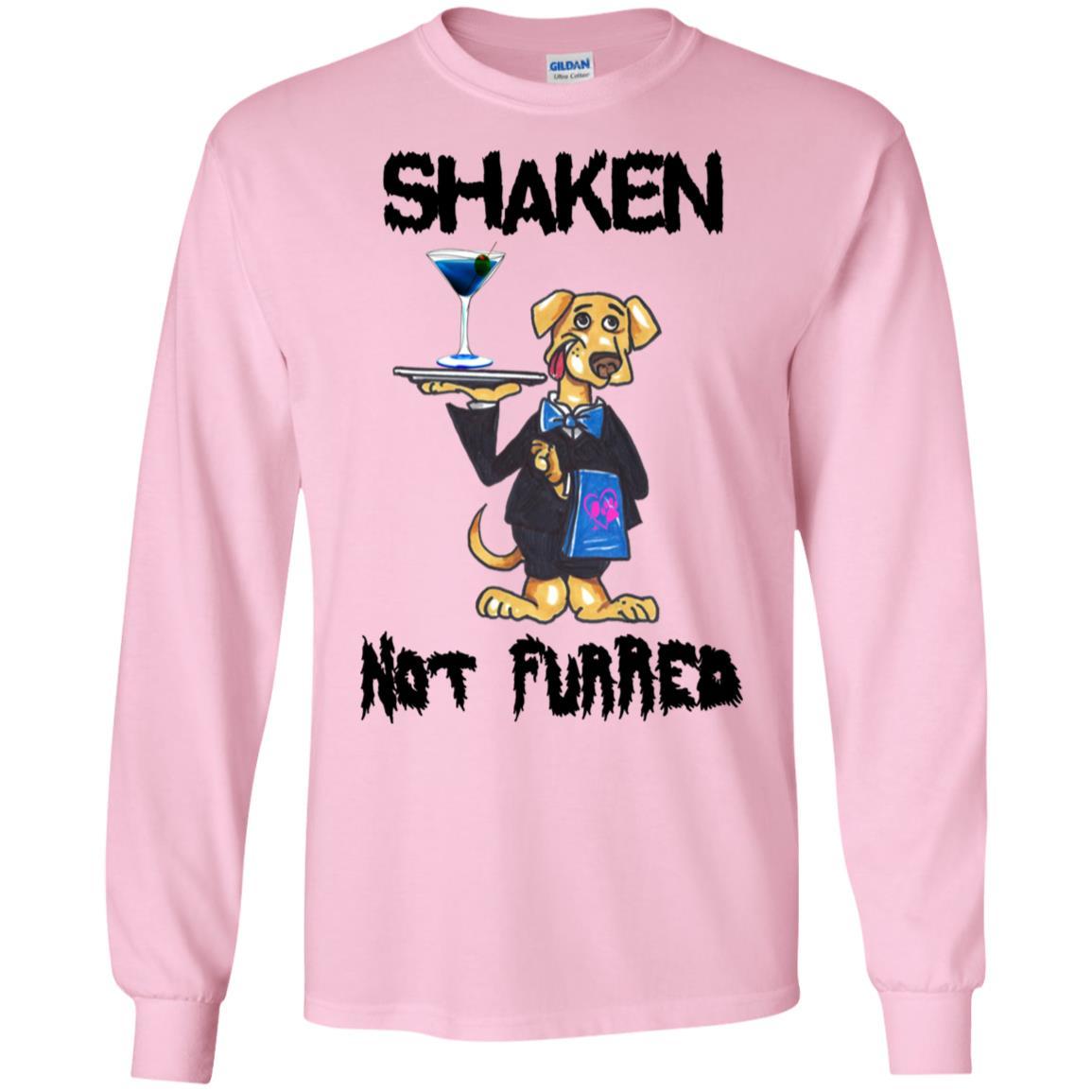 T-Shirts Light Pink / S WineyBitches.Co "Shaken Not Furred" LS Ultra Cotton T-Shirt WineyBitchesCo