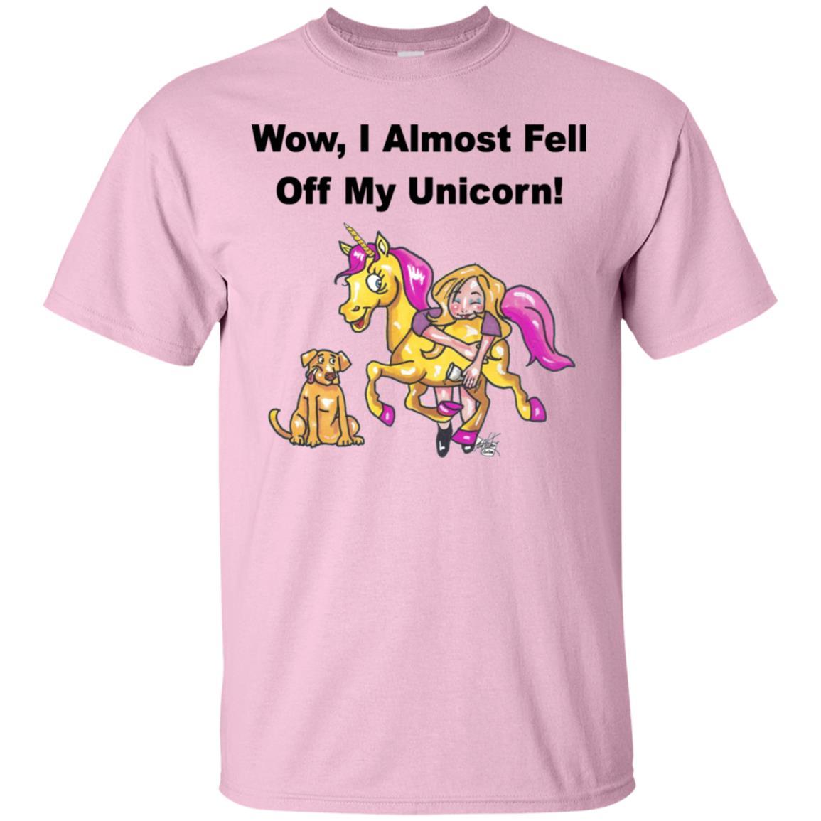 T-Shirts Light Pink / S WineyBitches.co "Wow I Almost Fell Off My Unicorn Ultra Cotton T-Shirt WineyBitchesCo