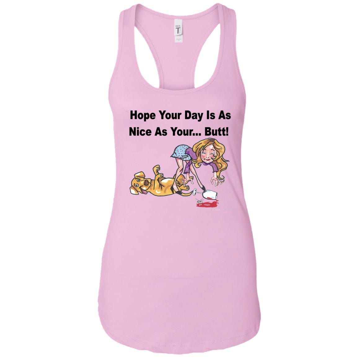 T-Shirts Lilac / X-Small WineyBitches.co "Nice Butt" Racerback Tank-Black Lettering WineyBitchesCo