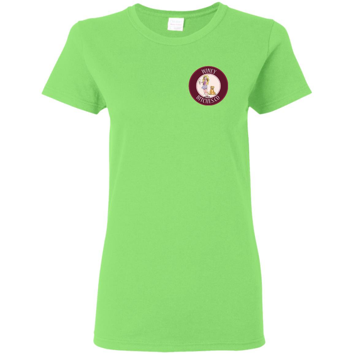 T-Shirts Lime / S WineyBitches.co Hilariously Funny "Count Me In" Ladies T-Shirt for Wine & Dog Lovers WineyBitchesCo