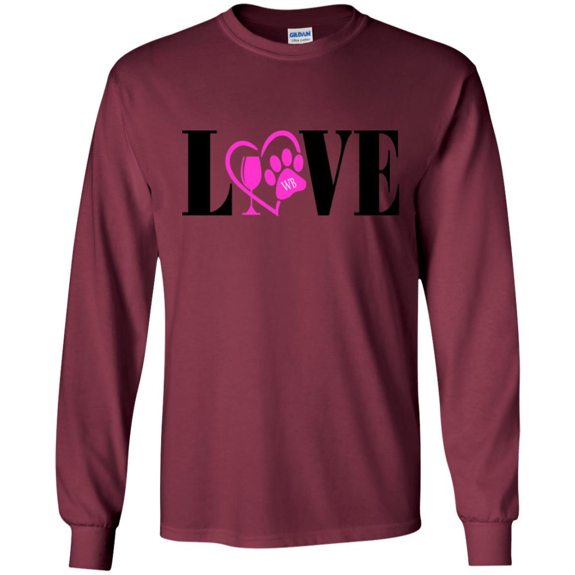 T-Shirts Maroon / S WineyBitches.co LS Ultra Cotton T-Shirt WineyBitchesCo