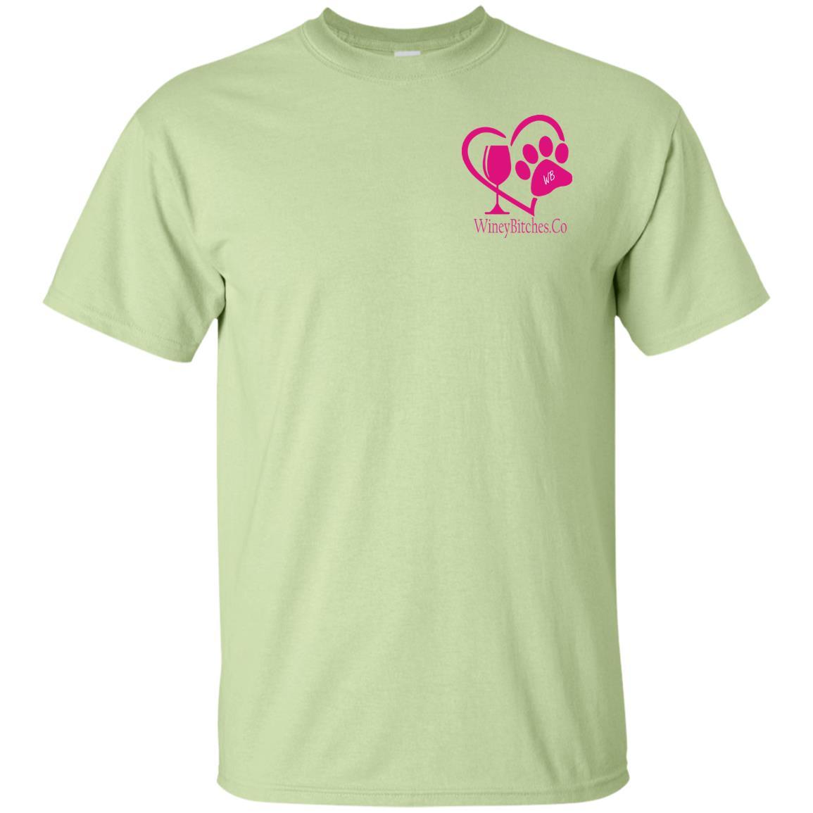 T-Shirts Pistachio / S WB " I Support Drink A Cup Save A Pup" Ultra Cotton T-Shirt Double graphics WineyBitchesCo