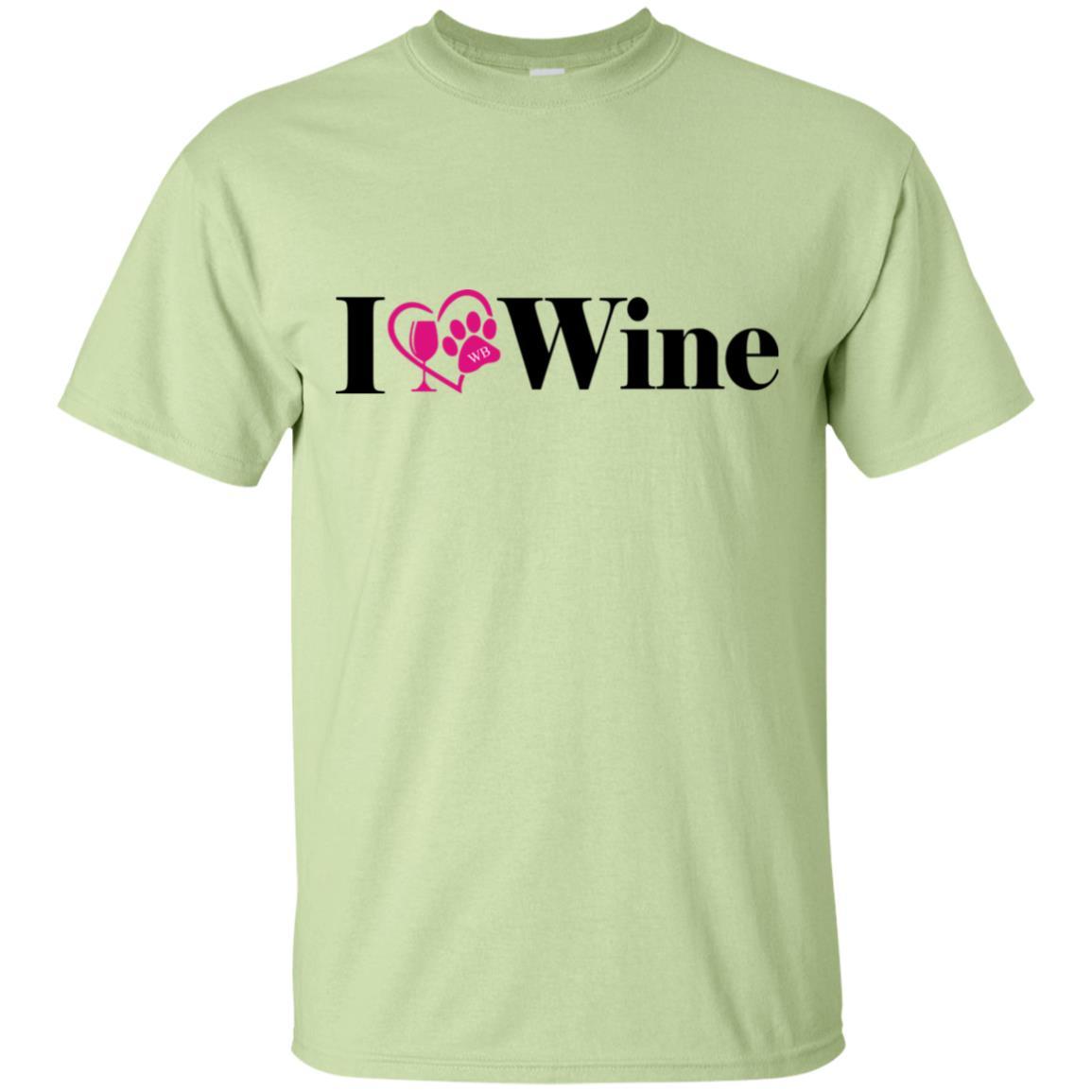 T-Shirts Pistachio / S WineyBitches.Co "I Love Wine" Ultra Cotton T-Shirt WineyBitchesCo